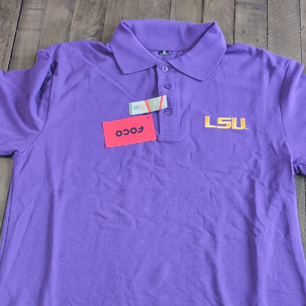 NCAA Purple Polo Shirt with Gold Logo
